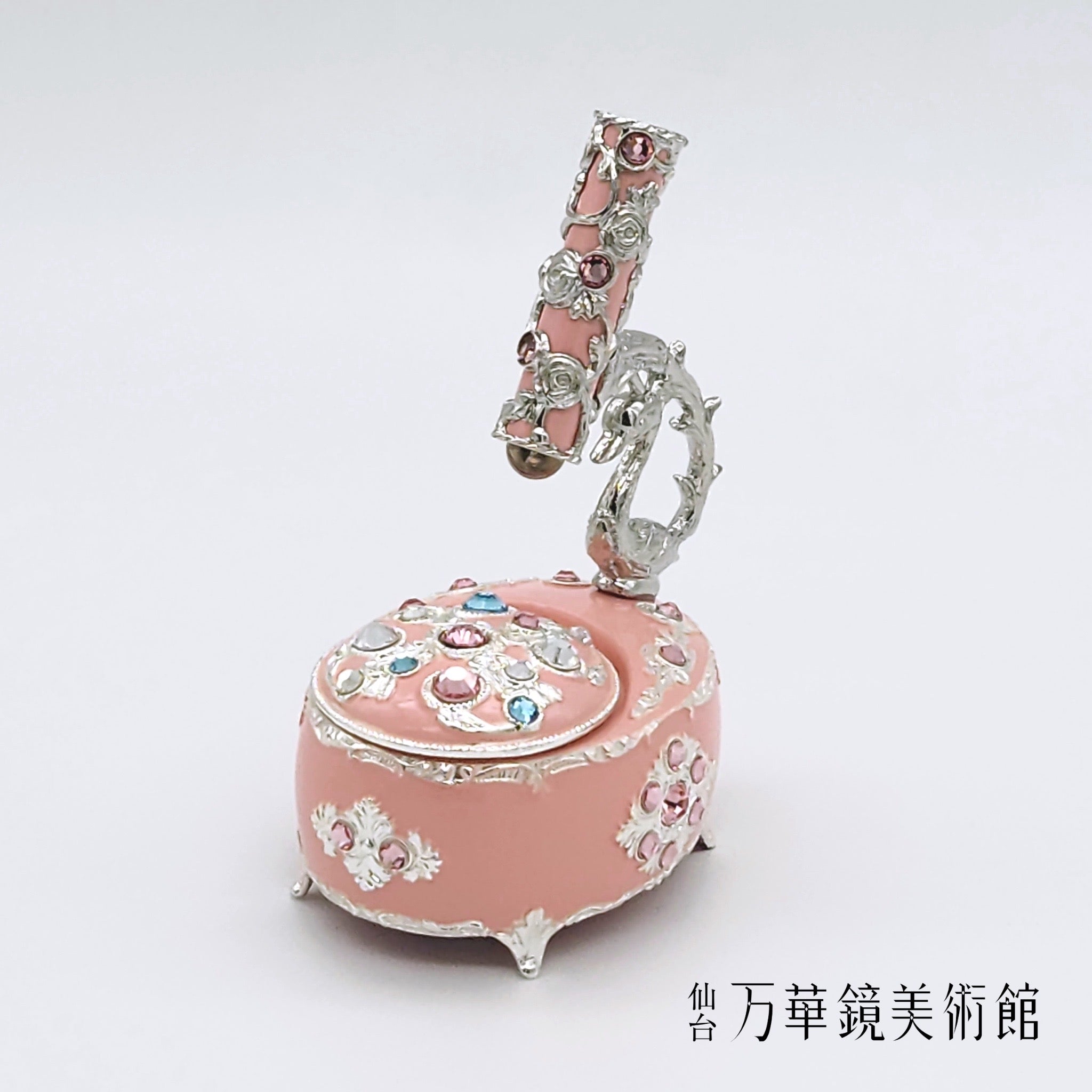 彫金ミニスワン　クリスタル　ピンク